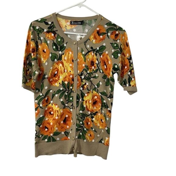 New York & Company Floral Print Button Down Cardigan(Size Small) - Picture 1 of 5